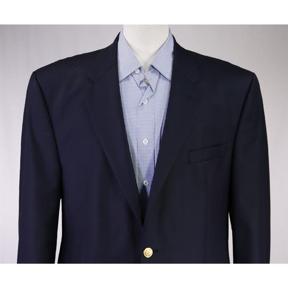 Lauren Ralph Lauren Mens Navy Blue Gold Button Wool Blazer Jacket 44L - Picture 3 of 8